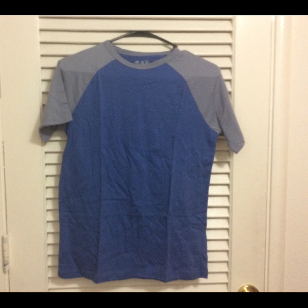 Blue/gray Tee Shirt.